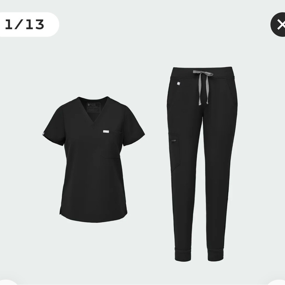 Figs The Jogger Scrub Set (black, S)